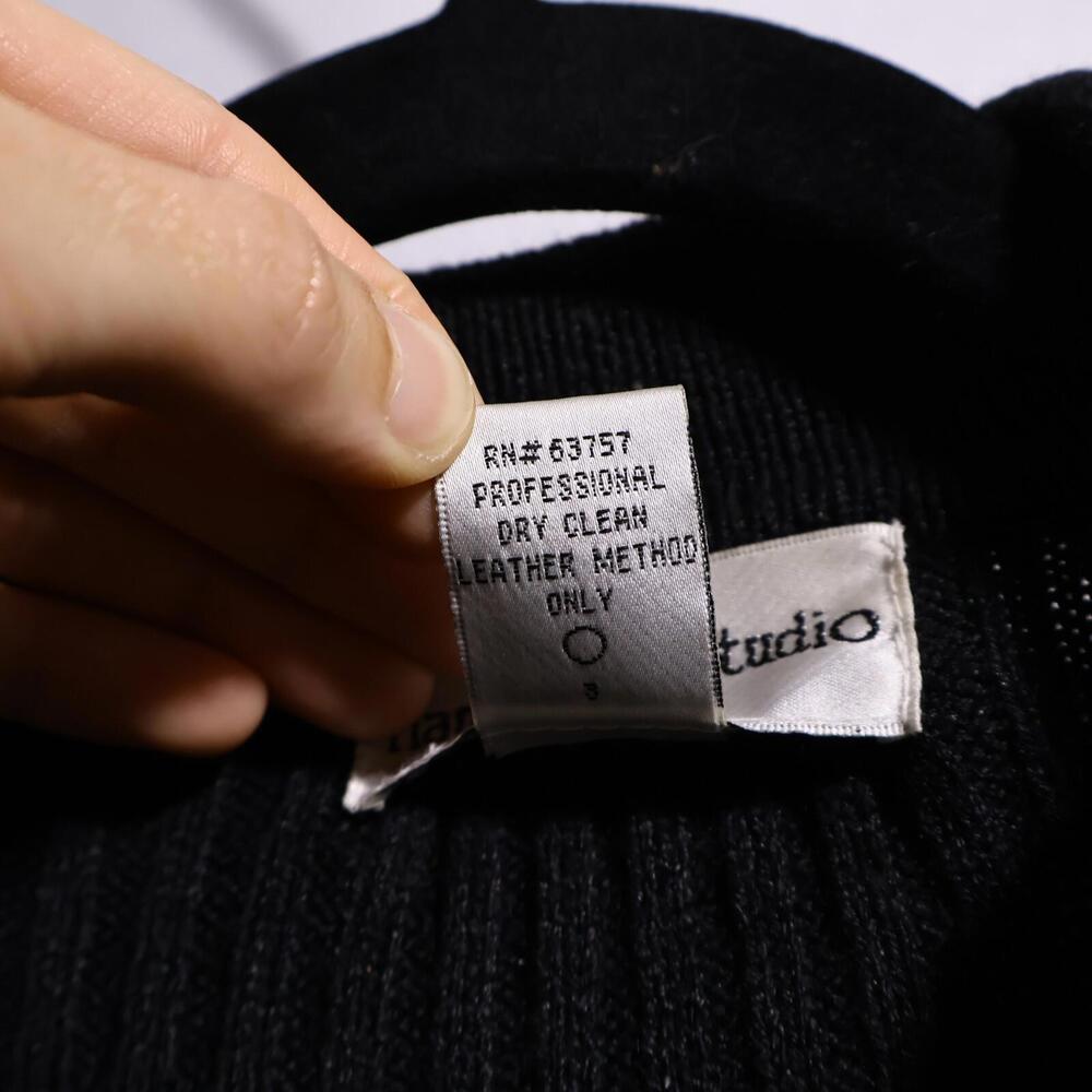 Vtg Patchwork Leather Jacket Toggle Buttons Rib K… - image 5